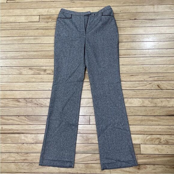 ANN TAYLOR Stretch Gray Wool Tweed Dress Pants Womens 6 Pro Office Career VTG 6 - Picture 2 of 16